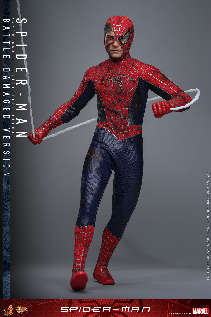 Preventa Figura Spider-Man (Battle Damaged) marca Hot Toys MMS859 escala 1/6