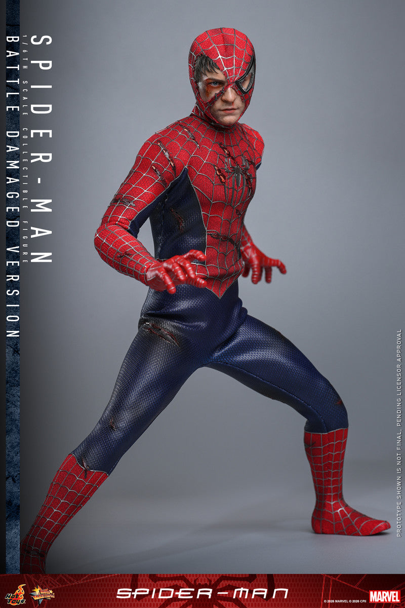 Preventa Figura Spider-Man (Battle Damaged) marca Hot Toys MMS859 escala 1/6