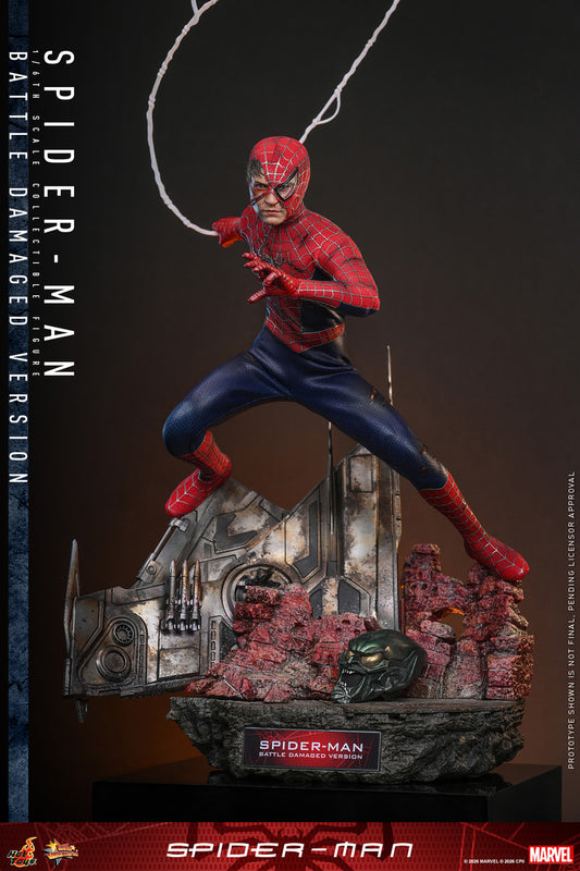 Preventa Figura Spider-Man (Battle Damaged) marca Hot Toys MMS859 escala 1/6