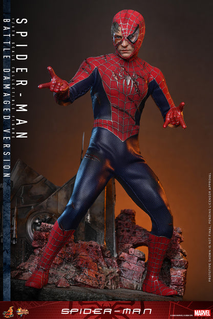Preventa Figura Spider-Man (Battle Damaged) marca Hot Toys MMS859 escala 1/6