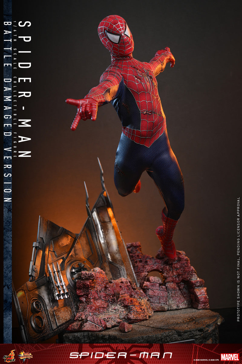 Preventa Figura Spider-Man (Battle Damaged) marca Hot Toys MMS859 escala 1/6