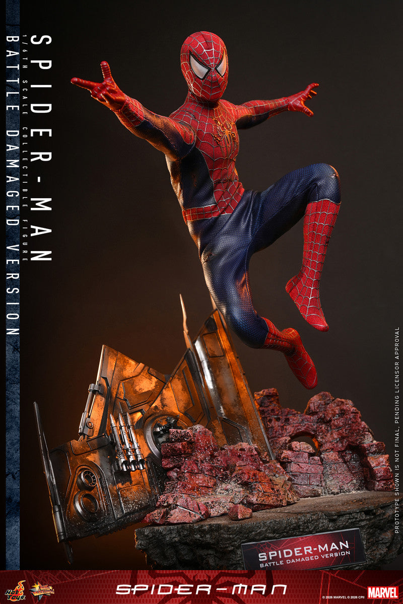 Preventa Figura Spider-Man (Battle Damaged) marca Hot Toys MMS859 escala 1/6