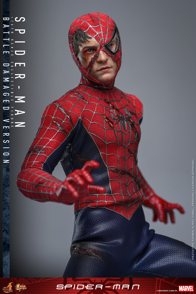 Preventa Figura Spider-Man (Battle Damaged) marca Hot Toys MMS859 escala 1/6