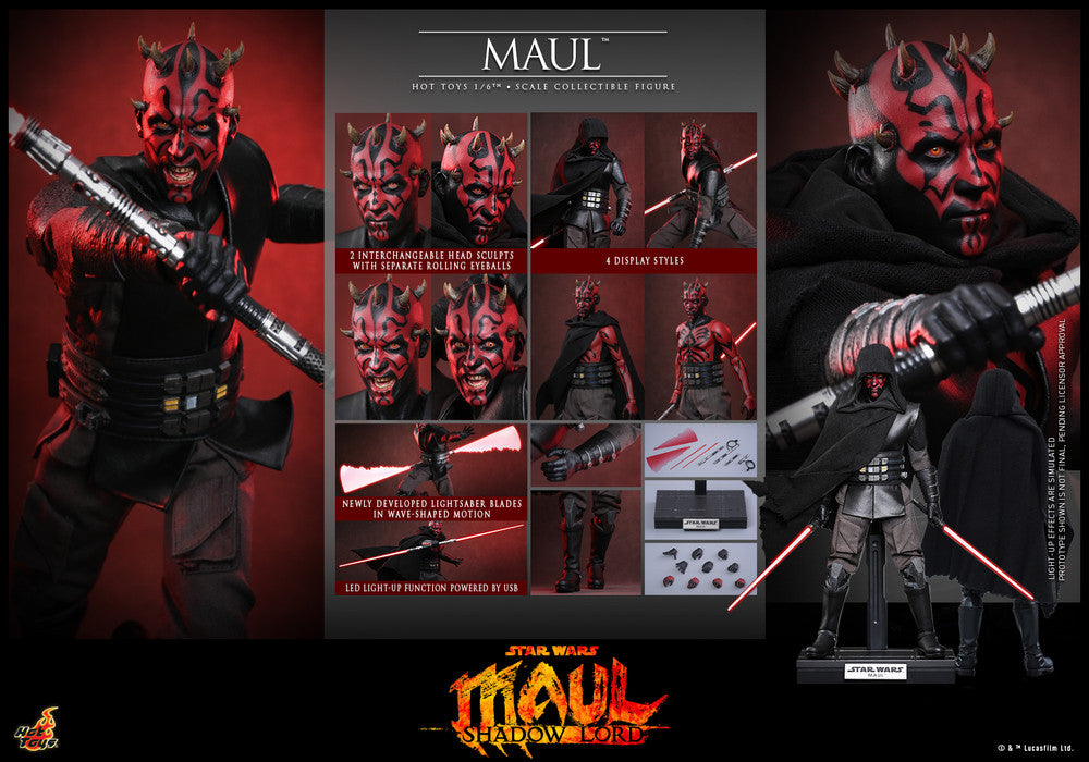 Preventa Figura MAUL - Star Wars: Maul: Shadow Lord marca Hot Toys TMS187 escala 1/6