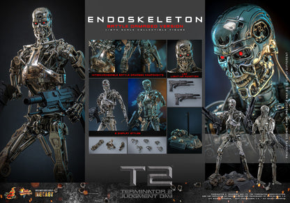 Preventa Figura Endoskeleton (Battle Damaged Version) (DIECAST) - Terminator 2: Judgment Day marca Hot Toys MMS840D77 escala 1/6