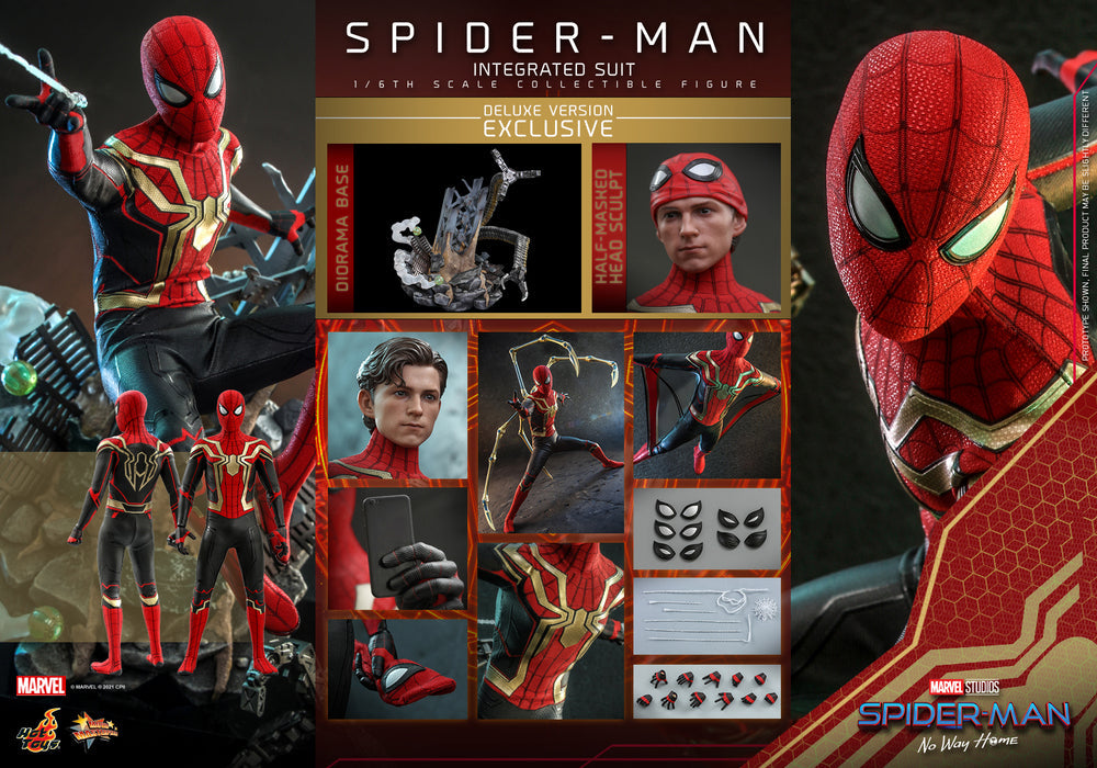 Pedido Figura Spider-Man (Integrated Suit) (Deluxe version) - Spider-Man: No Way Home marca Hot Toys MMS624 escala 1/6