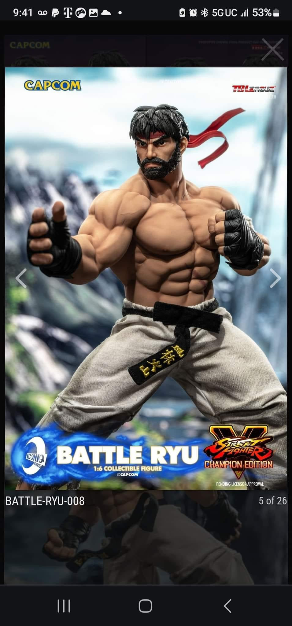 Preventa Figura Battle RYU (Limited Edition) - Street Fighter V: Champion Edition - Iconiq Gaming Series marca Iconiq Studios IQGS-06 escala 1/6