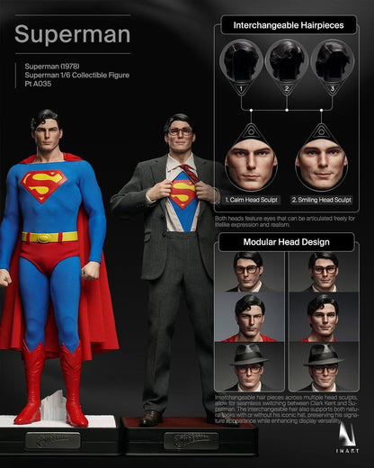 Preventa Figura SUPERMAN & CLARK KENT (Premium Edition) - Superman The Movie (1978) marca INART A035P Queen Studio escala 1/6