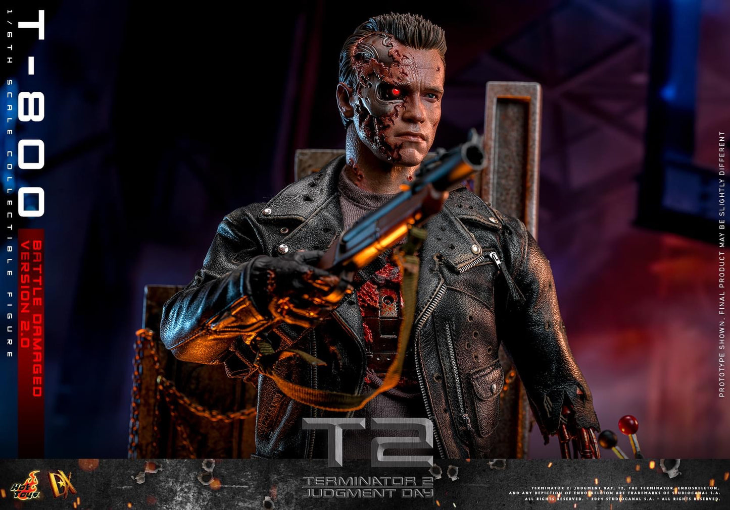 Preventa Figura T-800 (Battle Damaged Version 2.0) - Terminator 2: Judgment Day marca Hot Toys DX46 escala 1/6