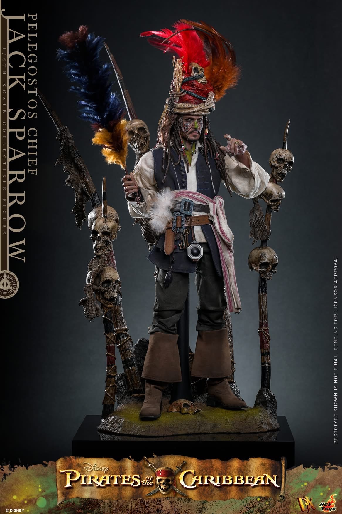 Preventa Figura Pelegostos Chief Jack Sparrow - Pirates of the Caribbean: Dead Man's Chest marca Hot Toys DX48 escala 1/6