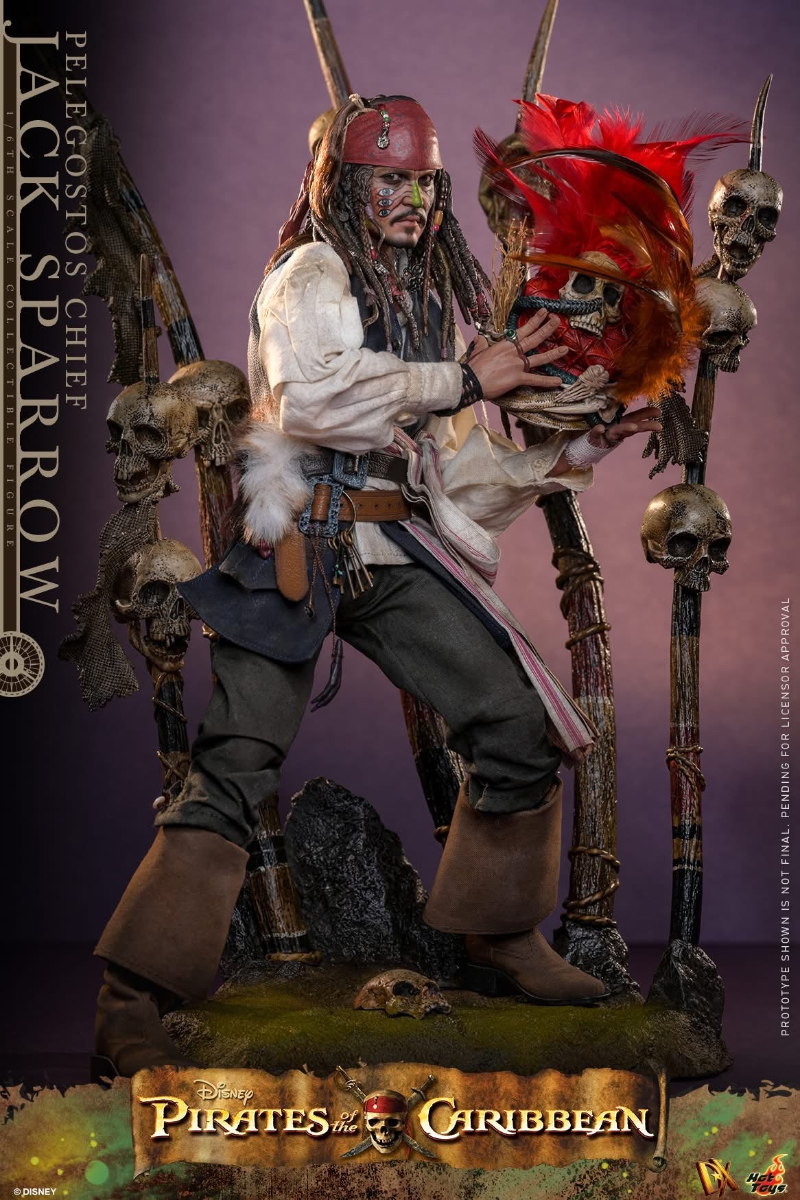 Preventa Figura Pelegostos Chief Jack Sparrow - Pirates of the Caribbean: Dead Man's Chest marca Hot Toys DX48 escala 1/6