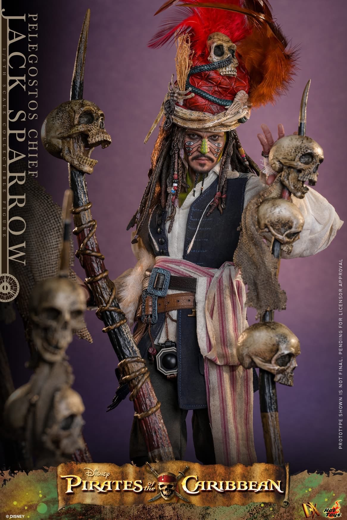 Preventa Figura Pelegostos Chief Jack Sparrow - Pirates of the Caribbean: Dead Man's Chest marca Hot Toys DX48 escala 1/6