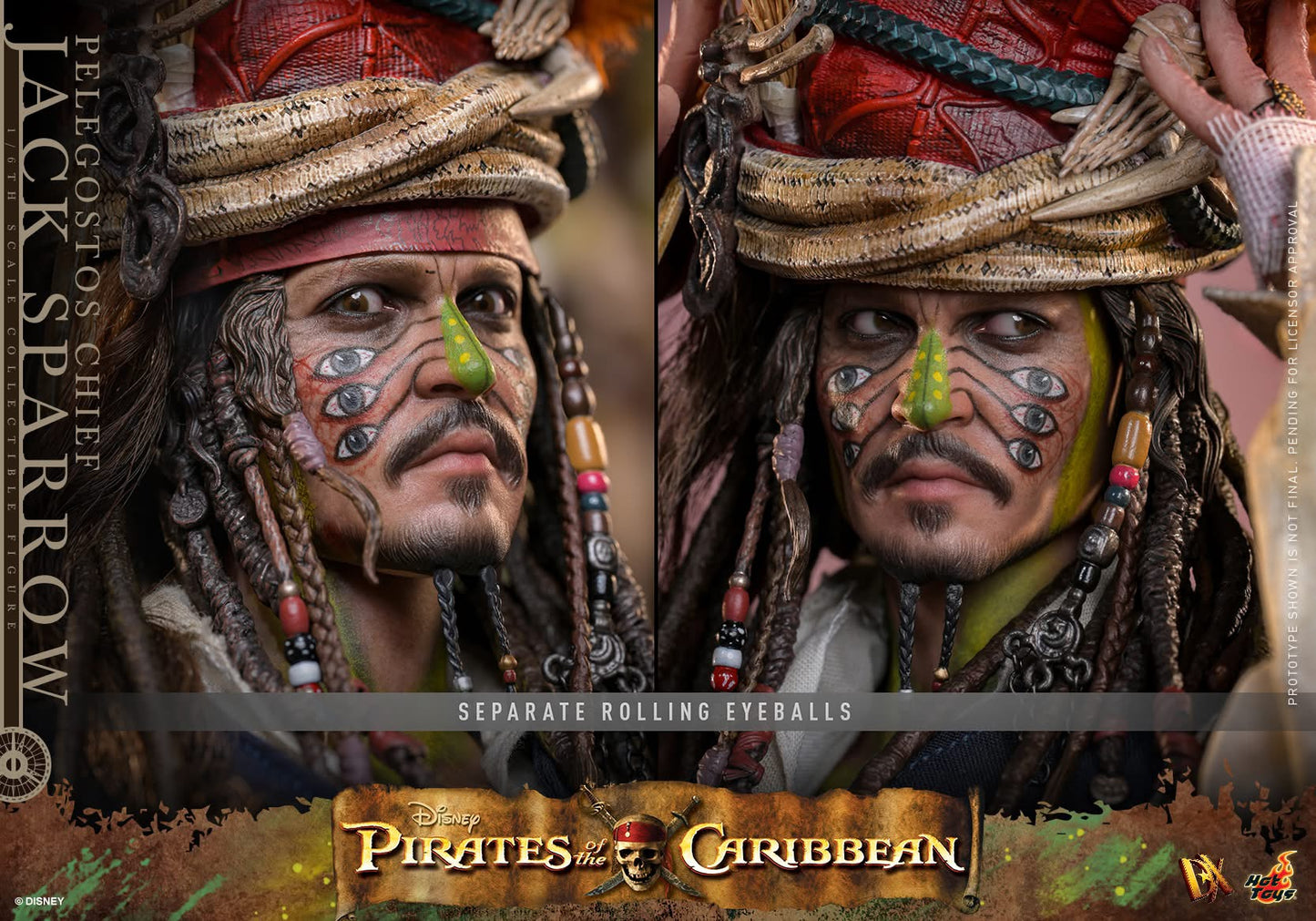 Preventa Figura Pelegostos Chief Jack Sparrow - Pirates of the Caribbean: Dead Man's Chest marca Hot Toys DX48 escala 1/6
