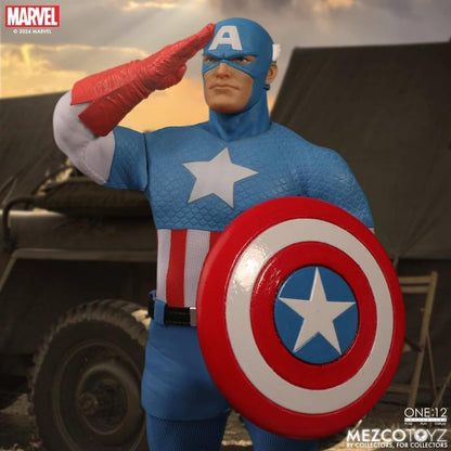 Preventa Figura Captain America (Silver Age) - Marvel Comics One:12 Collective marca Mezco Toyz 76254 escala pequeña 1/12