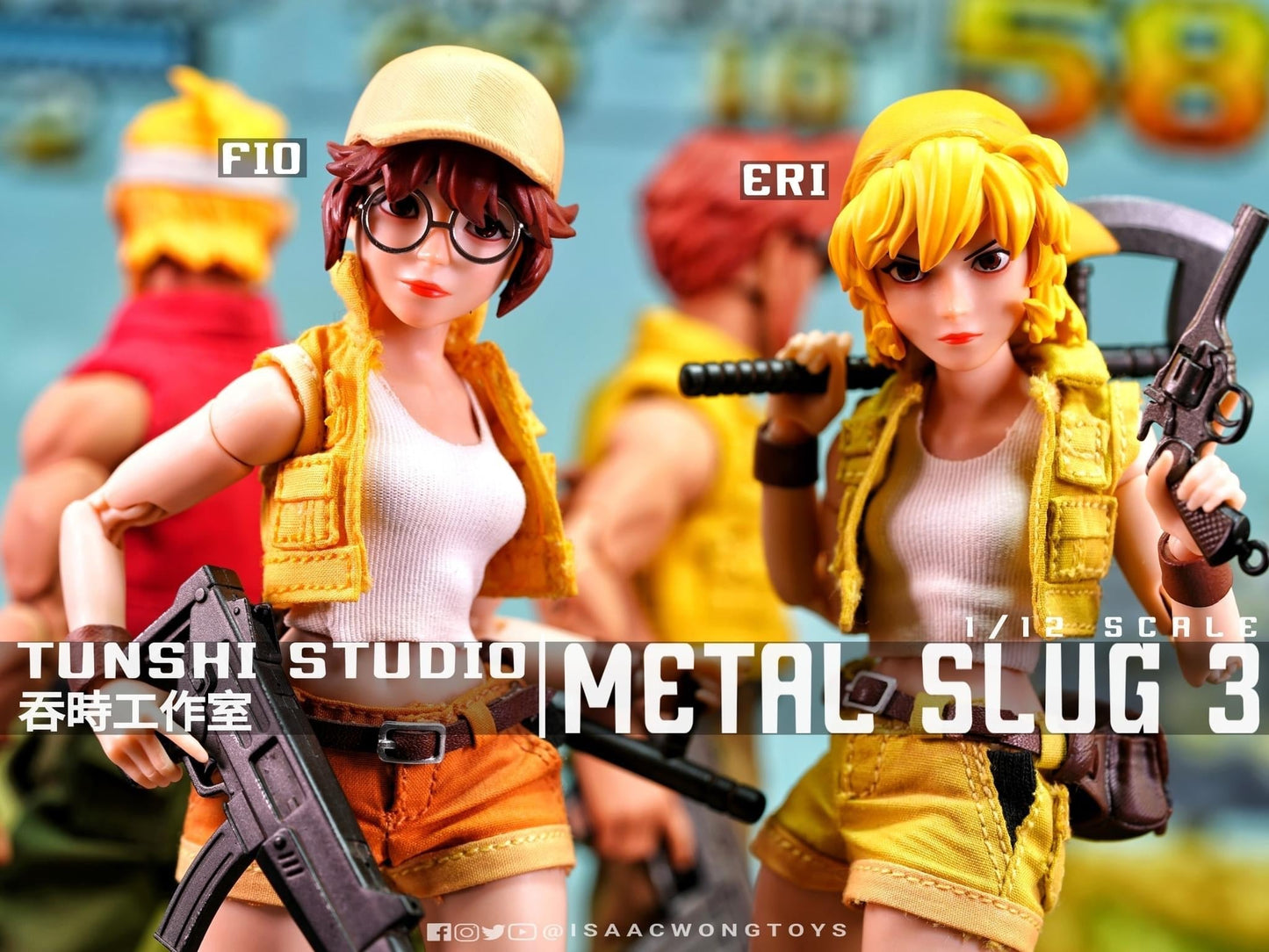 [EN STOCK] Figura Eri Kasamoto - SNK METAL SLUG III marca Tunshi Studio SNK TS-007 escala pequeña 1/12