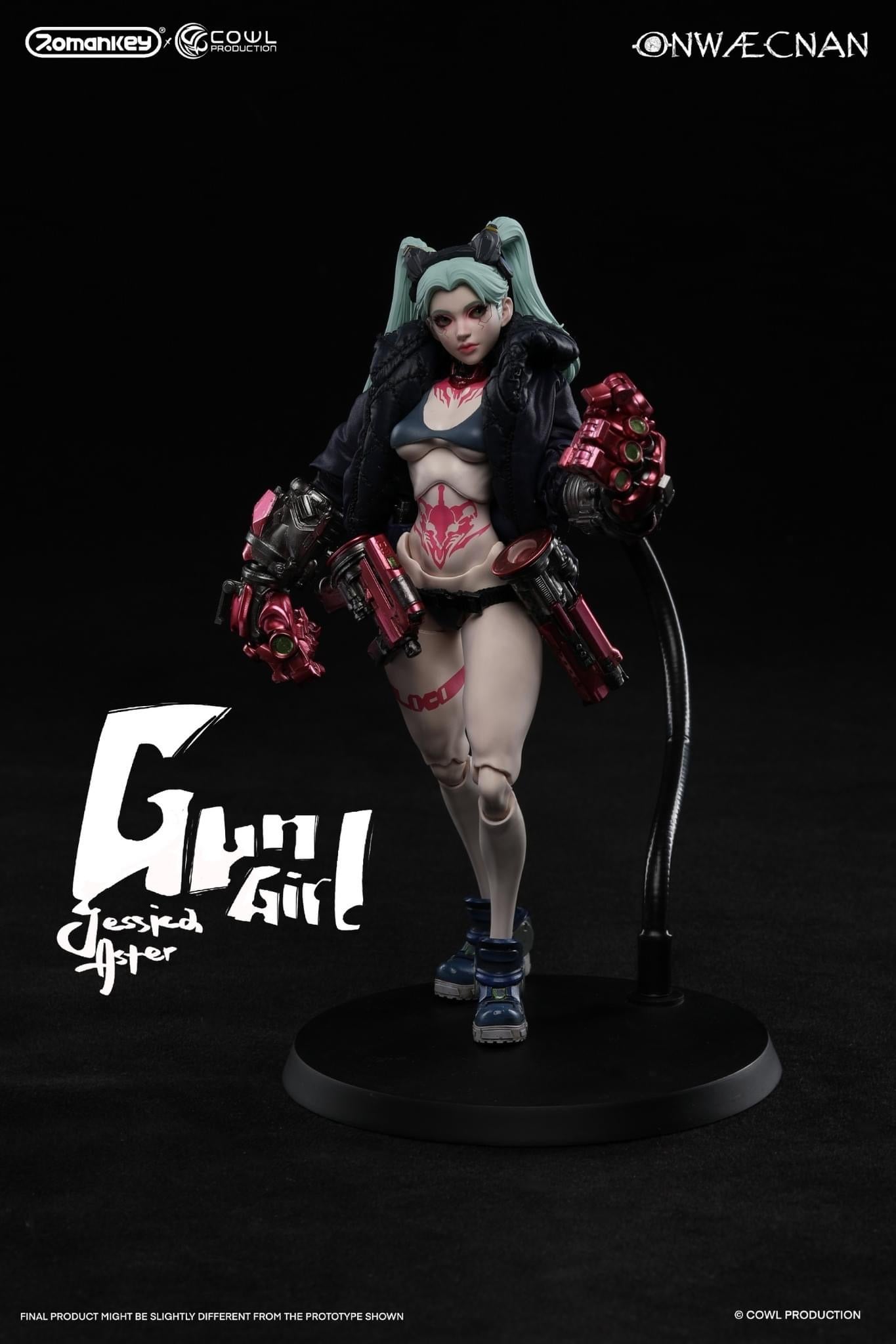 Preventa Figura GUN GIRL (2 versiones) marca Romankey x COWL escala pequeña 1/12