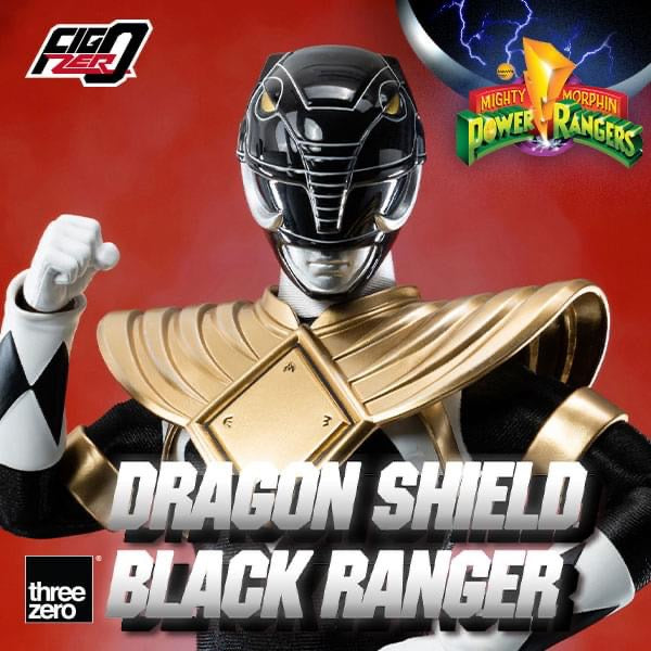 Preventa Figura Dragon Shield Black Ranger - Mighty Morphin Power Rangers - FigZero marca Threezero 3Z0591 escala 1/6