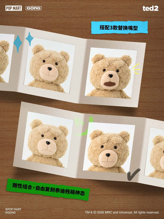 Preventa Figura HOT NERD TED - Ted 2 marca Pop Mart x Gong Studio escala real 1/1 (30 cm)