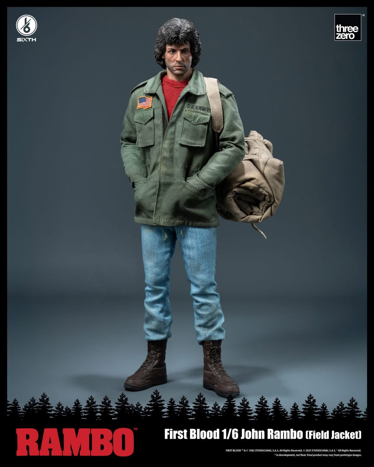 Preventa Figura John Rambo (Field Jacket) - Rambo: First Blood marca Threezero 3Z0553 escala 1/6