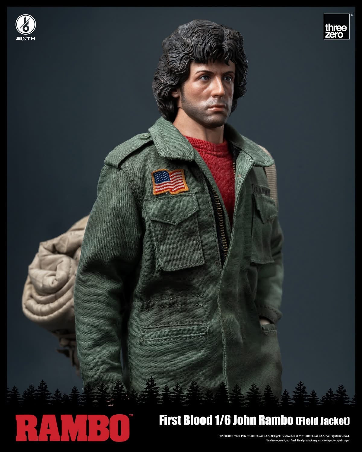 Preventa Figura John Rambo (Field Jacket) - Rambo: First Blood marca Threezero 3Z0553 escala 1/6