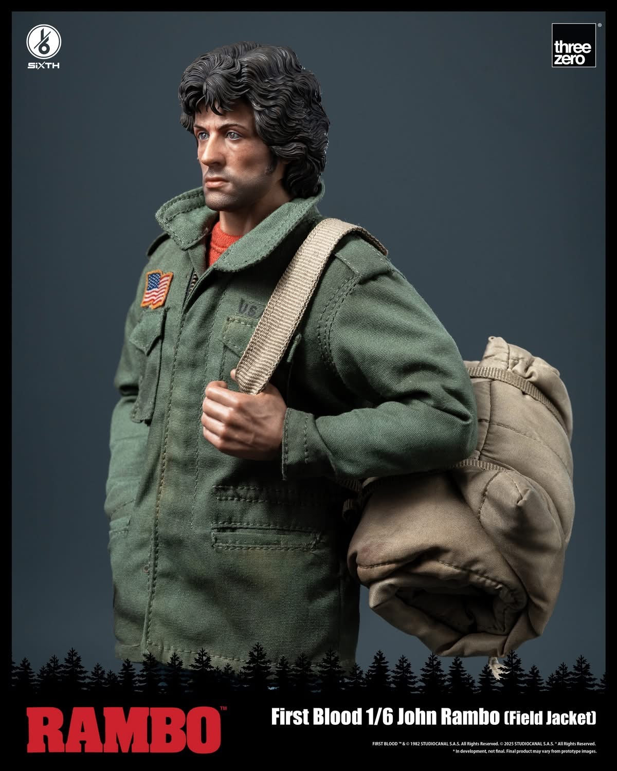 Preventa Figura John Rambo (Field Jacket) - Rambo: First Blood marca Threezero 3Z0553 escala 1/6
