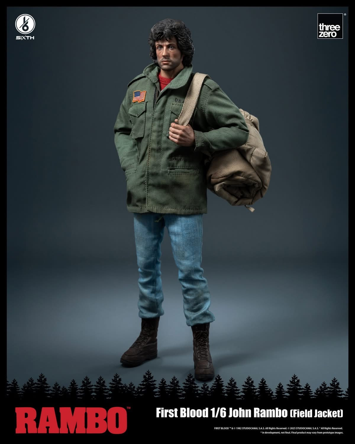 Preventa Figura John Rambo (Field Jacket) - Rambo: First Blood marca Threezero 3Z0553 escala 1/6