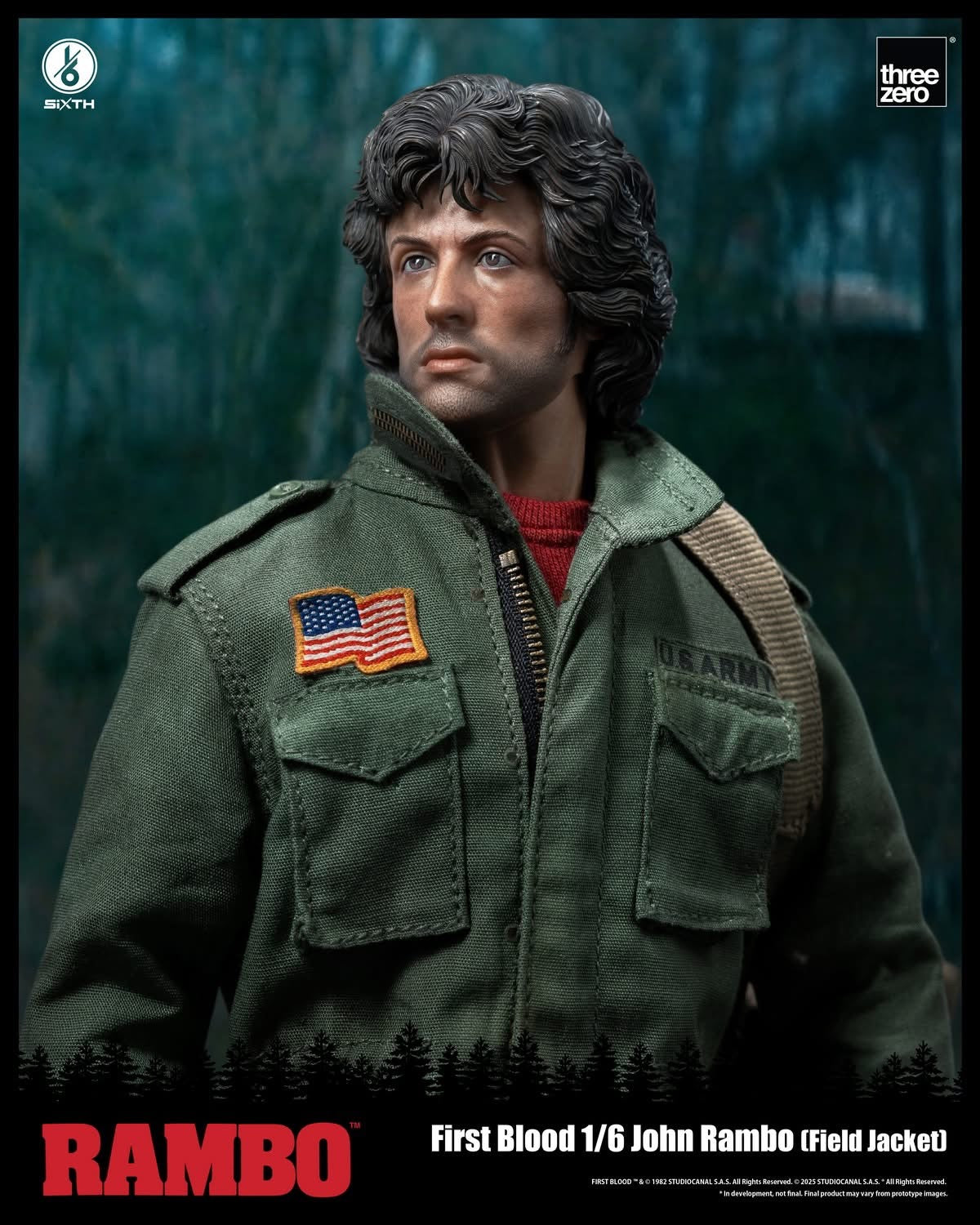Preventa Figura John Rambo (Field Jacket) - Rambo: First Blood marca Threezero 3Z0553 escala 1/6
