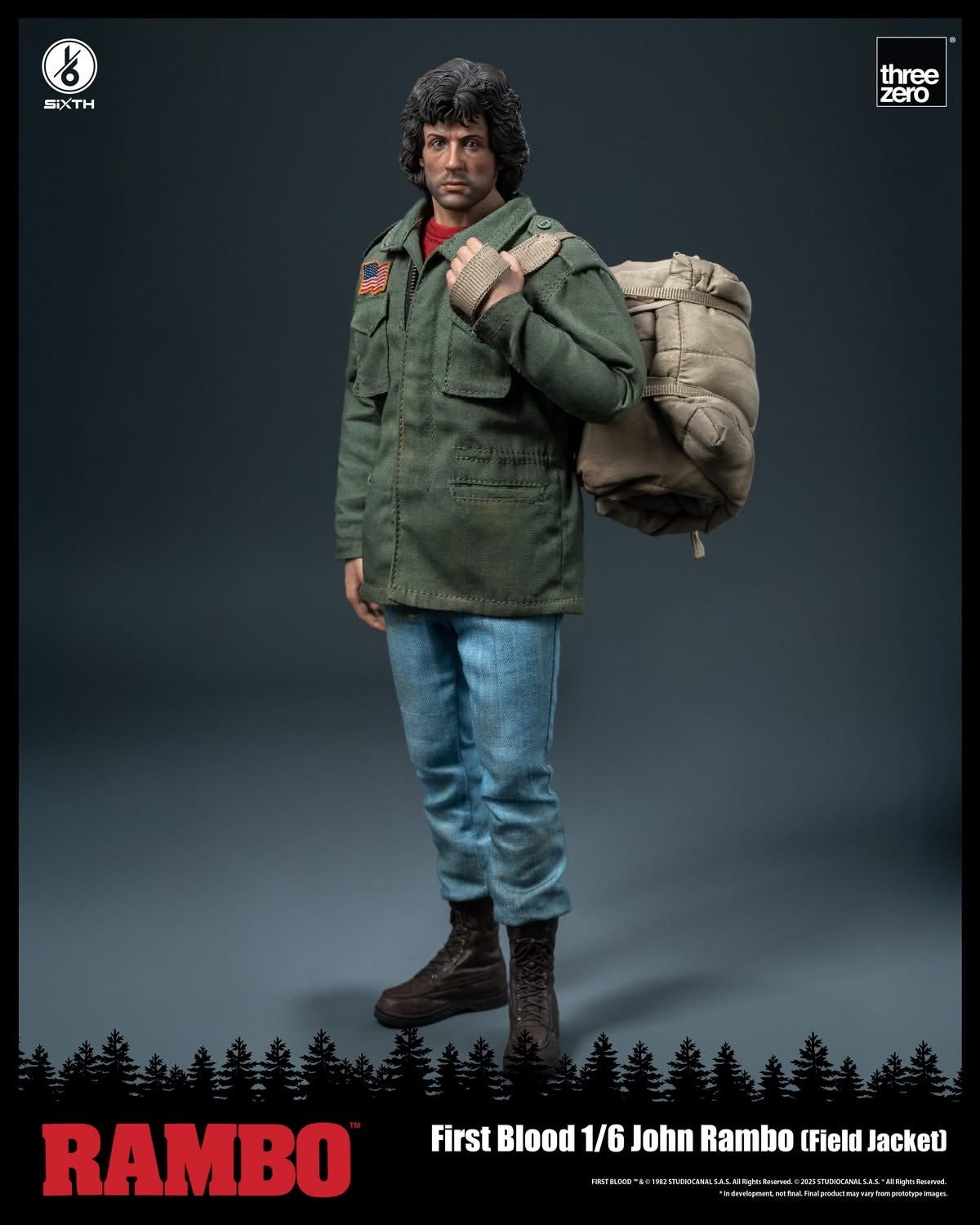 Preventa Figura John Rambo (Field Jacket) - Rambo: First Blood marca Threezero 3Z0553 escala 1/6
