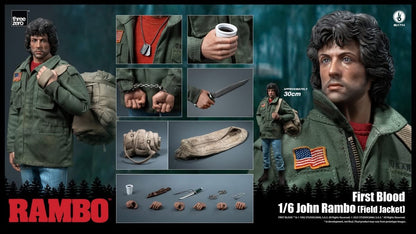 Preventa Figura John Rambo (Field Jacket) - Rambo: First Blood marca Threezero 3Z0553 escala 1/6