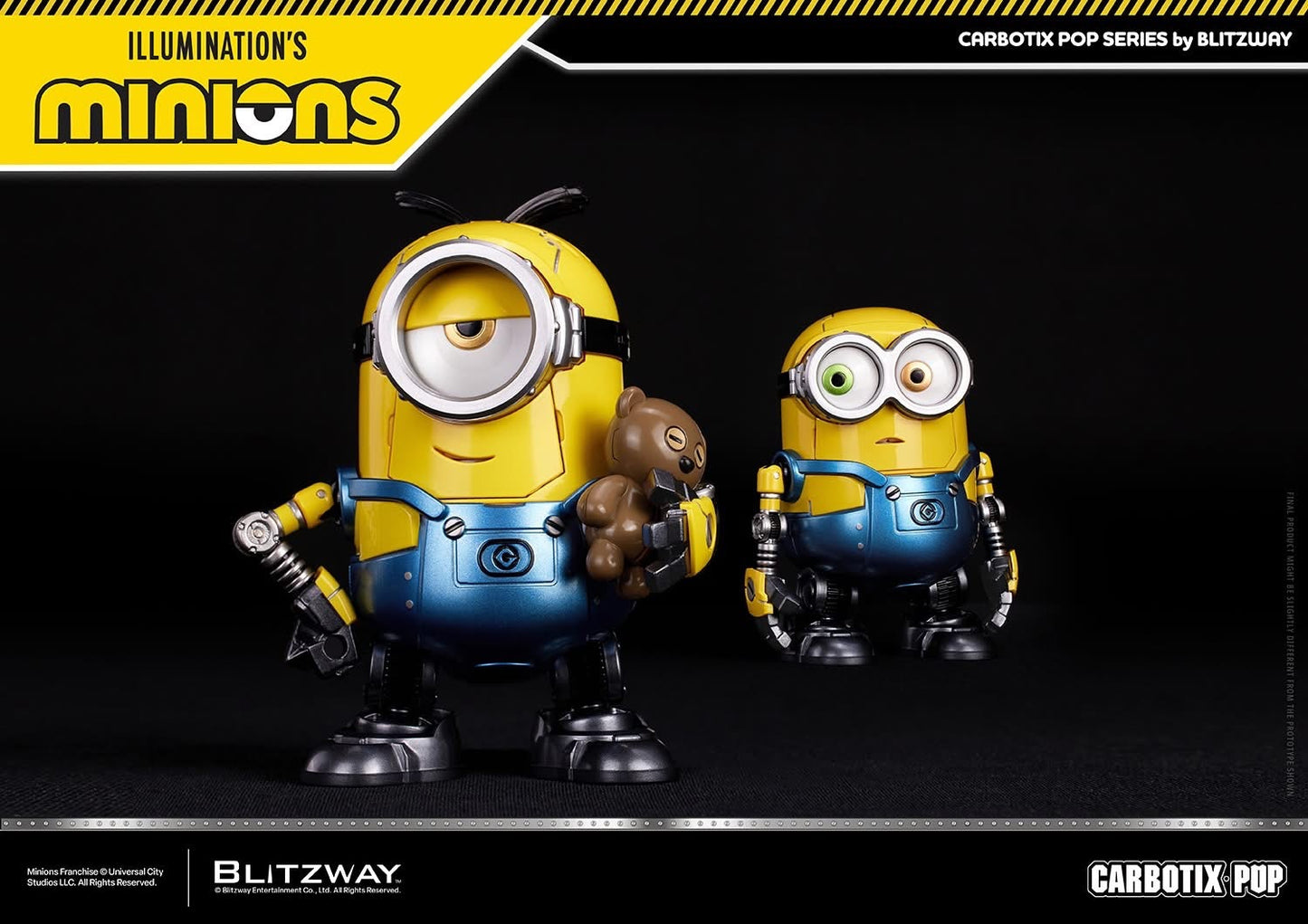 Preventa Figuras Bob, Stuart & Kevin (Deluxe Version) - Minions - Carbotix Pop marca Blitzway BW-CA-11404
