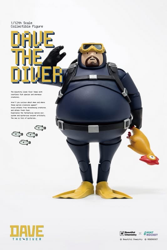 Preventa Figura DAVE THE DIVER (Diseñado por MINTROCKET) marca Beautiful Chemistry BC202526 escala 1/12