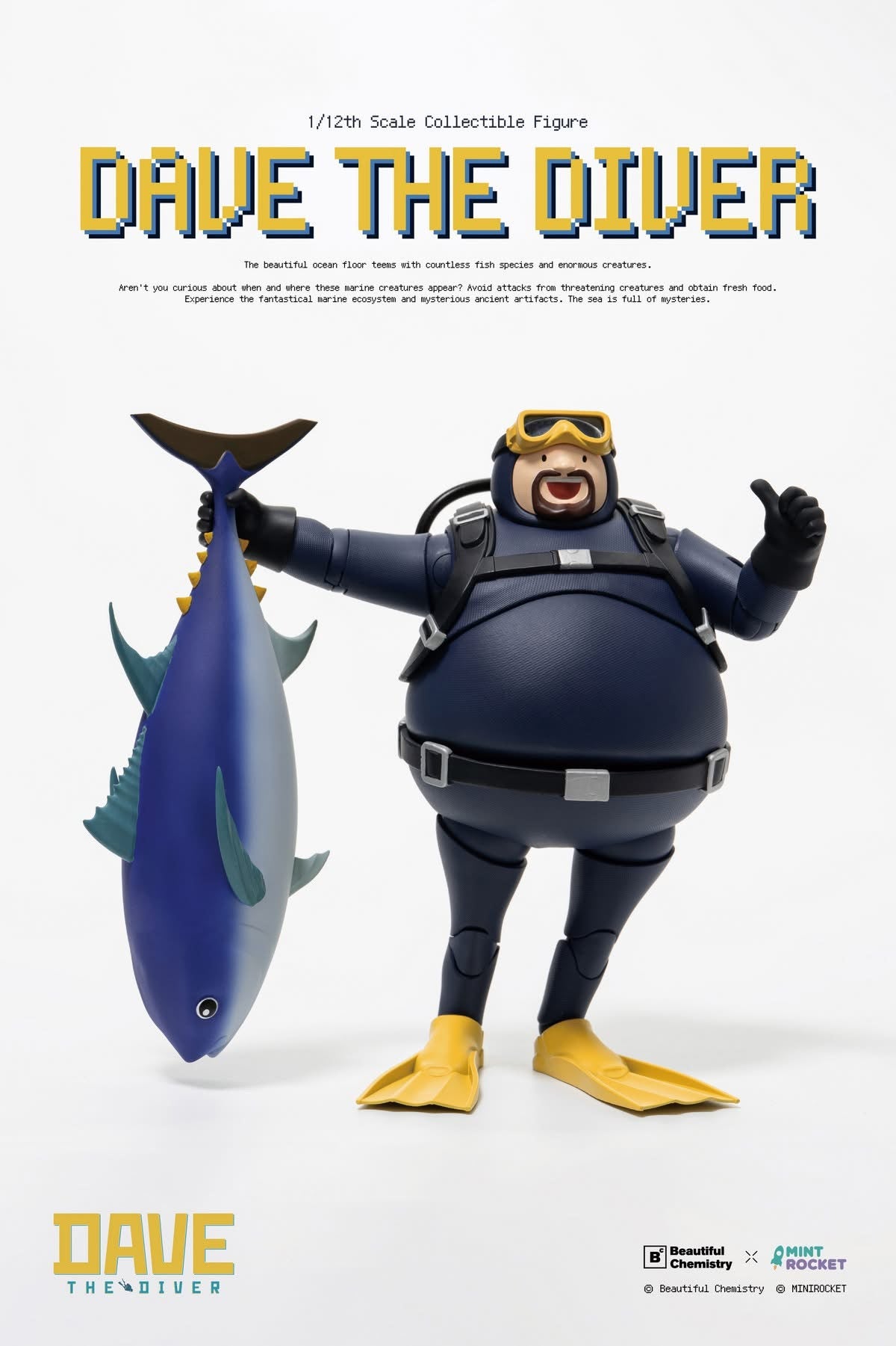 Preventa Figura DAVE THE DIVER (Diseñado por MINTROCKET) marca Beautiful Chemistry BC202526 escala 1/12