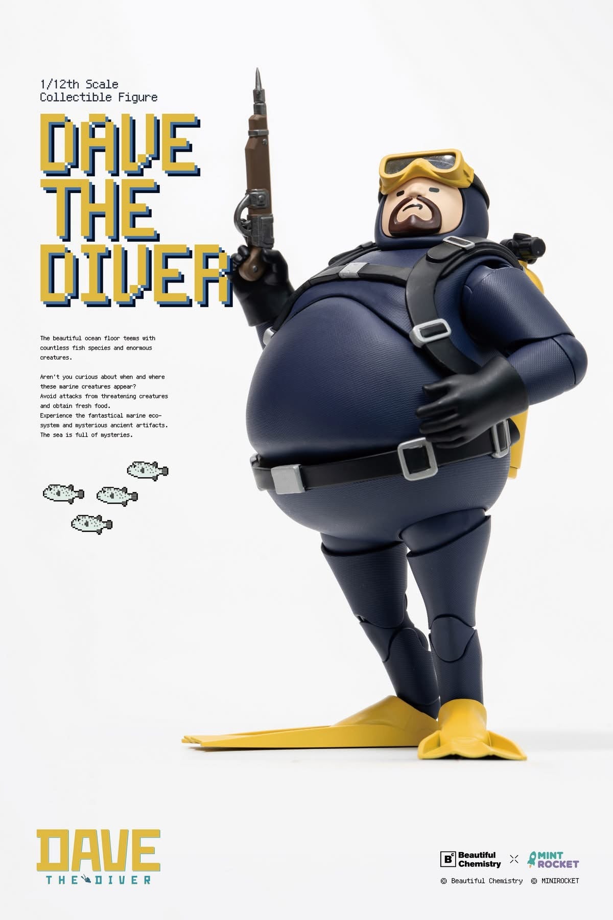 Preventa Figura DAVE THE DIVER (Diseñado por MINTROCKET) marca Beautiful Chemistry BC202526 escala 1/12