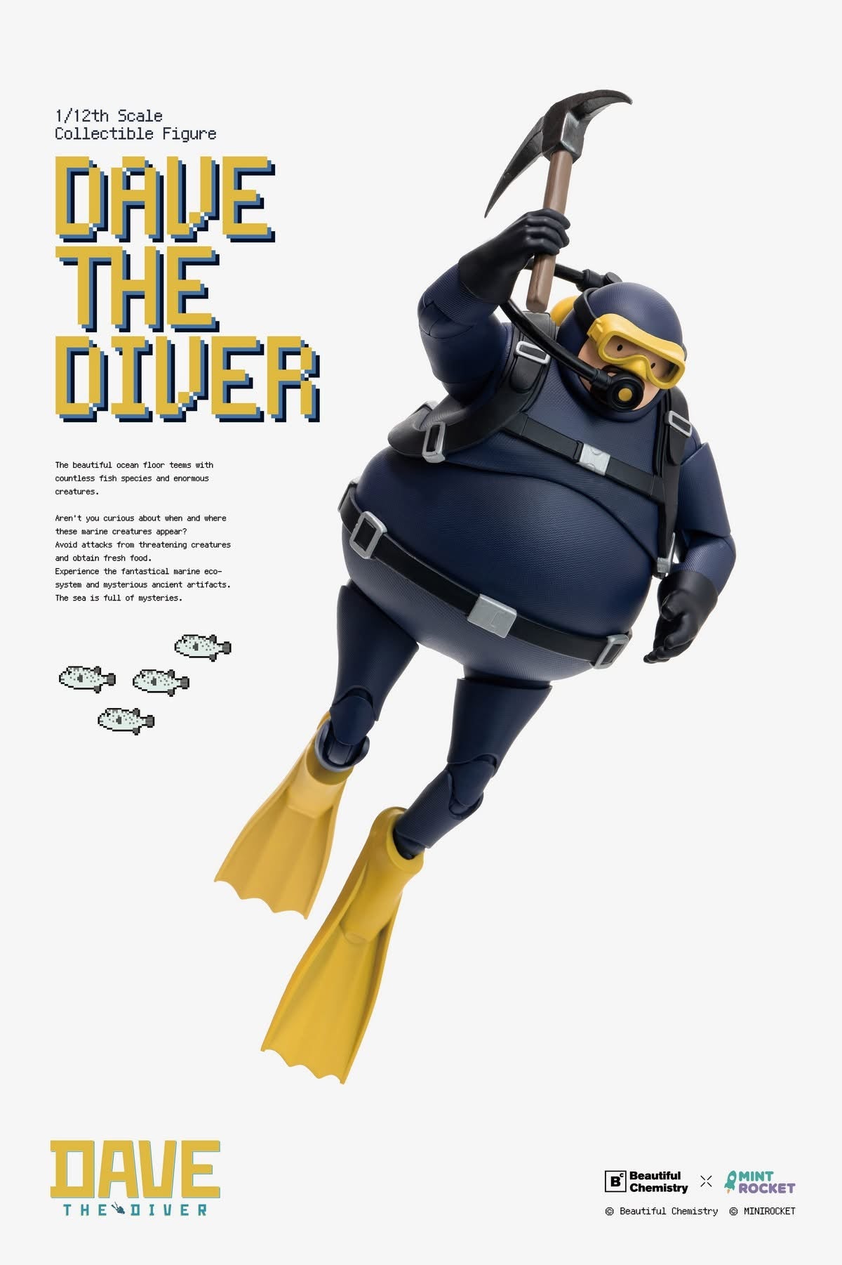 Preventa Figura DAVE THE DIVER (Diseñado por MINTROCKET) marca Beautiful Chemistry BC202526 escala 1/12