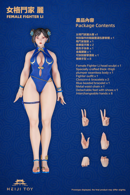 Preventa Figura Female Fighter Li marca HeiJi Toys HJ001 escala 1/6