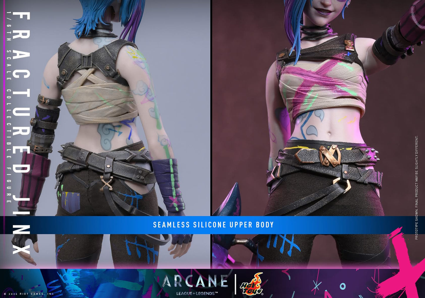 Preventa Figura Fractured Jinx - Arcane marca Hot Toys TMS183 escala 1/6