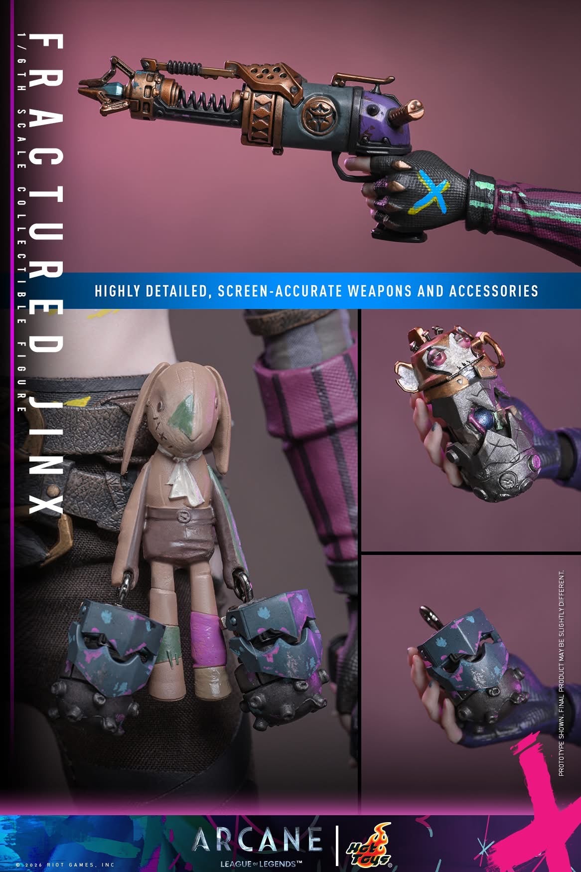 Preventa Figura Fractured Jinx - Arcane marca Hot Toys TMS183 escala 1/6