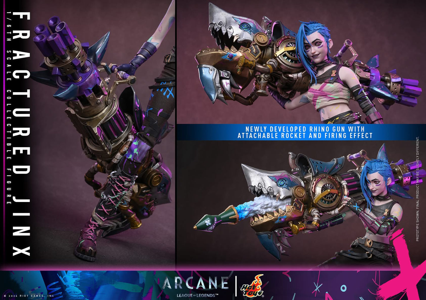 Preventa Figura Fractured Jinx - Arcane marca Hot Toys TMS183 escala 1/6