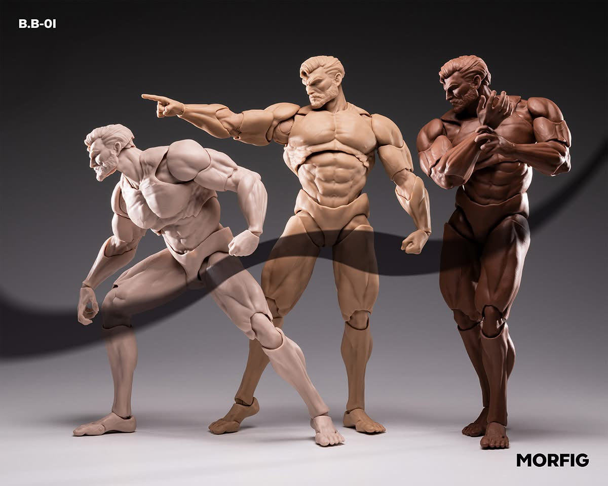 Preventa Cuerpo Muscular Masculino (3 variantes) marca INART BB01 escala 1/12