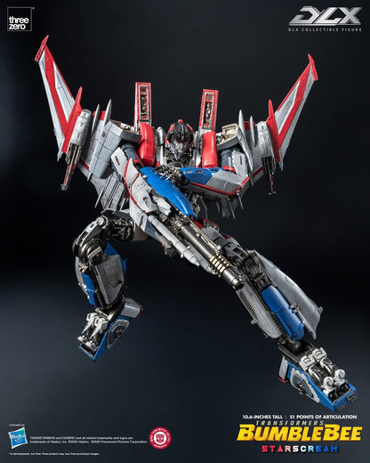 Preventa Figura DLX Starscream – Transformers Bumblebee marca Threezero 3Z09430 (27 cm)