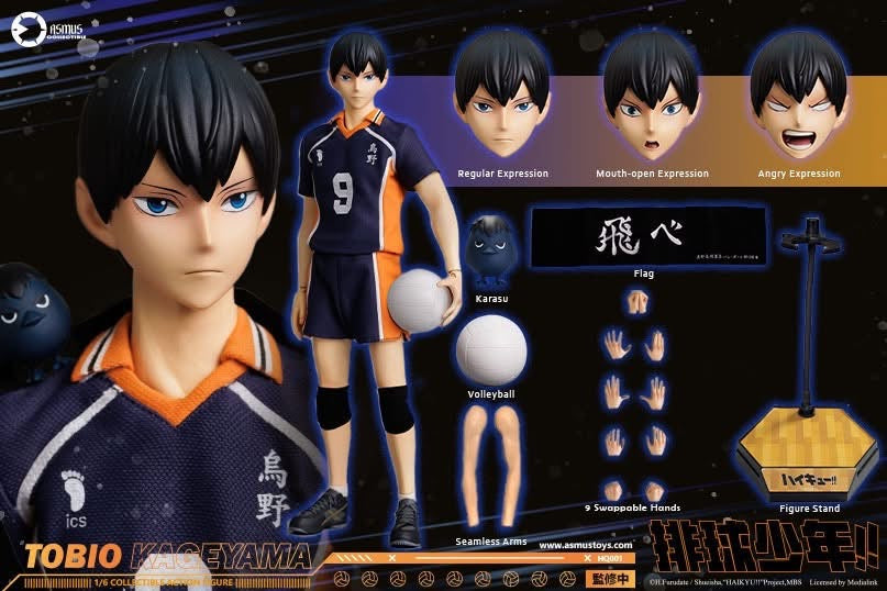 Preventa Figura TOBIO KAGEYAMA - Haikyu!! marca Asmus Toys HQ02 escala 1/6