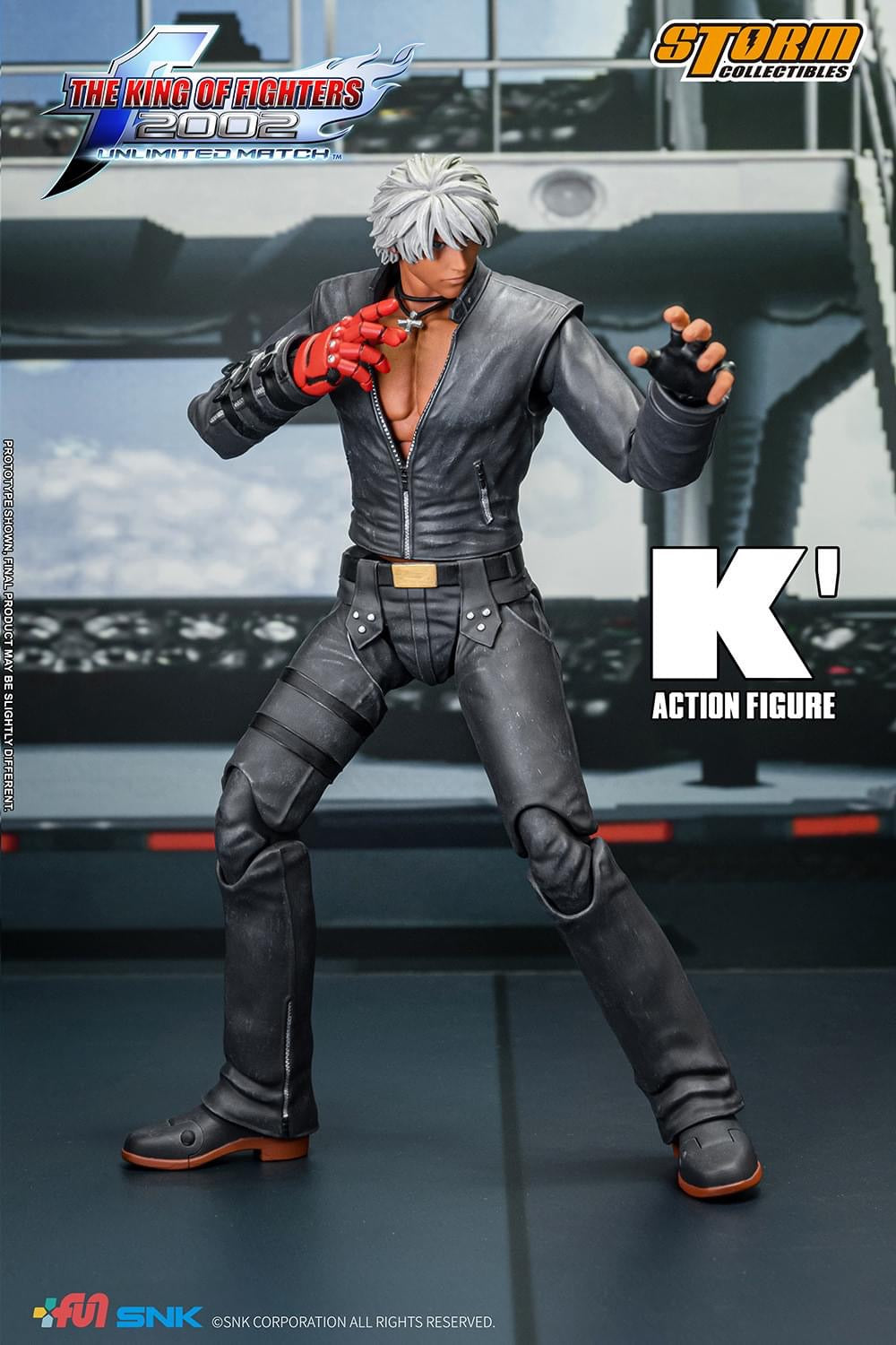 Preventa Figura K' - The King of Fighters 2002 Unlimited Match marca Storm Collectibles SKKF0 escala pequeña 1/12