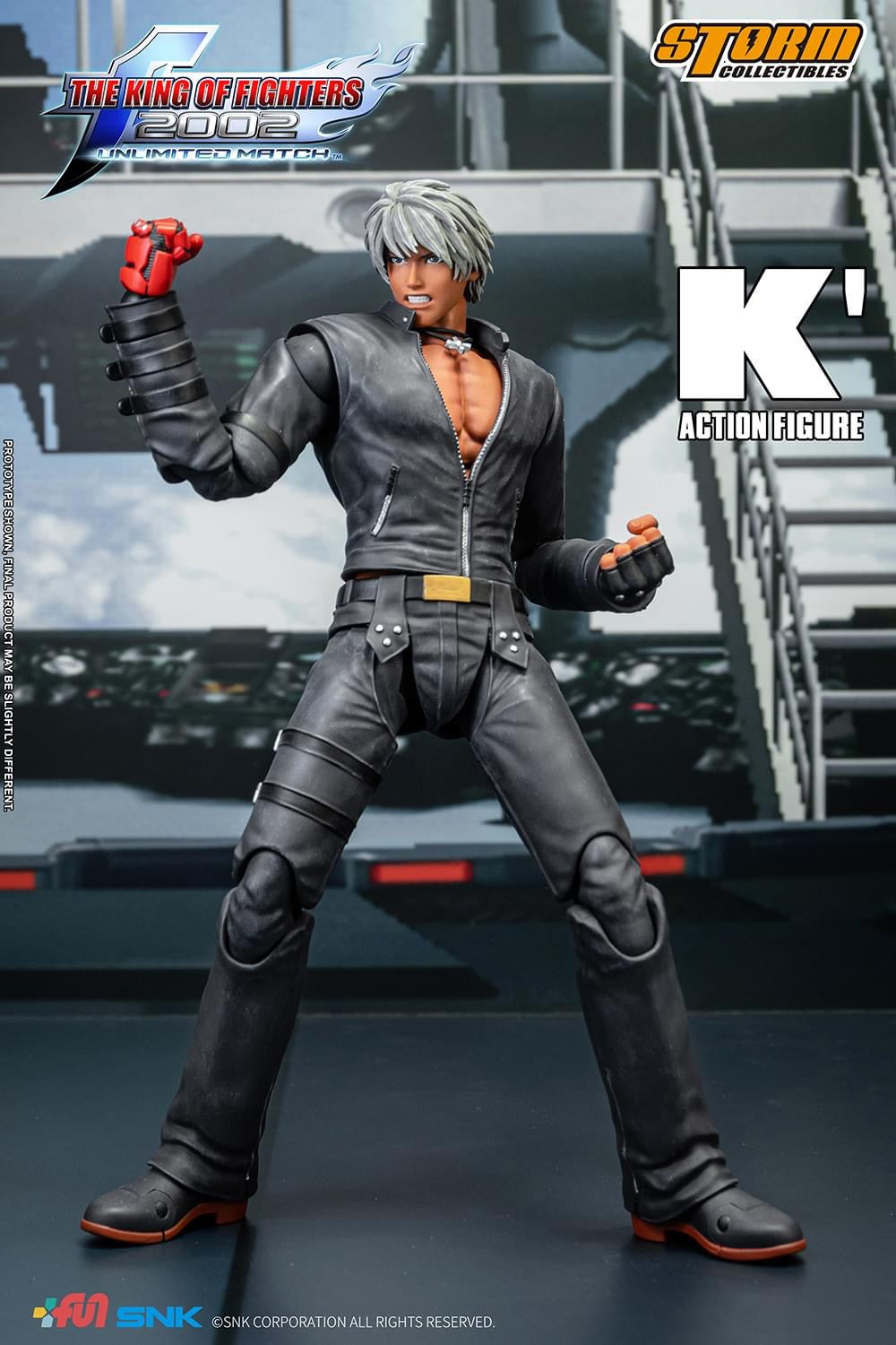 Preventa Figura K' - The King of Fighters 2002 Unlimited Match marca Storm Collectibles SKKF0 escala pequeña 1/12