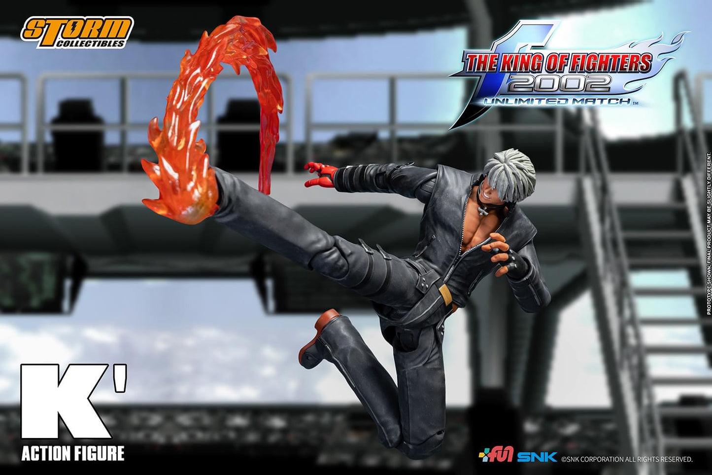 Preventa Figura K' - The King of Fighters 2002 Unlimited Match marca Storm Collectibles SKKF0 escala pequeña 1/12