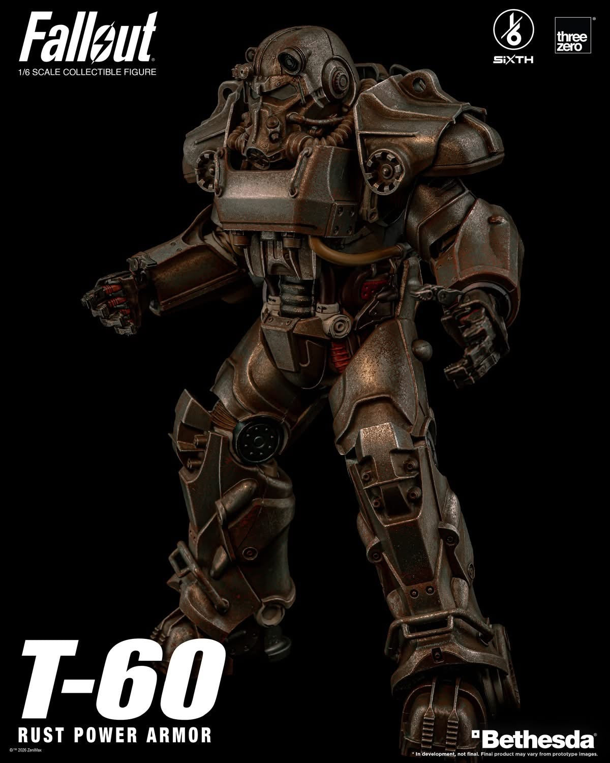Preventa Figura T-60 Rust Power Armor - FALLOUT SiXTH marca Threezero 3Z1005 escala 1/6