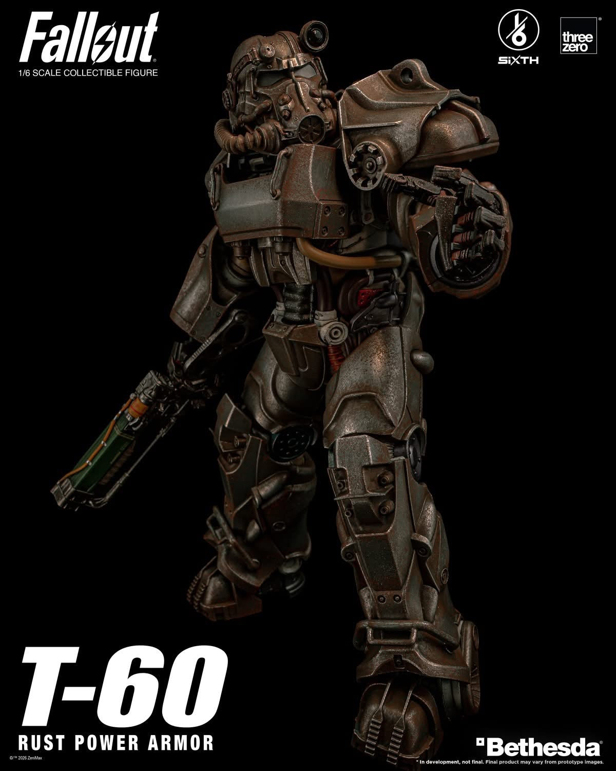 Preventa Figura T-60 Rust Power Armor - FALLOUT SiXTH marca Threezero 3Z1005 escala 1/6