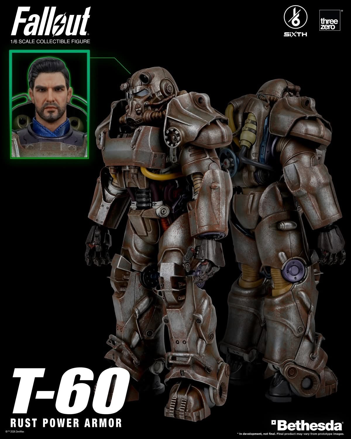 Preventa Figura T-60 Rust Power Armor - FALLOUT SiXTH marca Threezero 3Z1005 escala 1/6