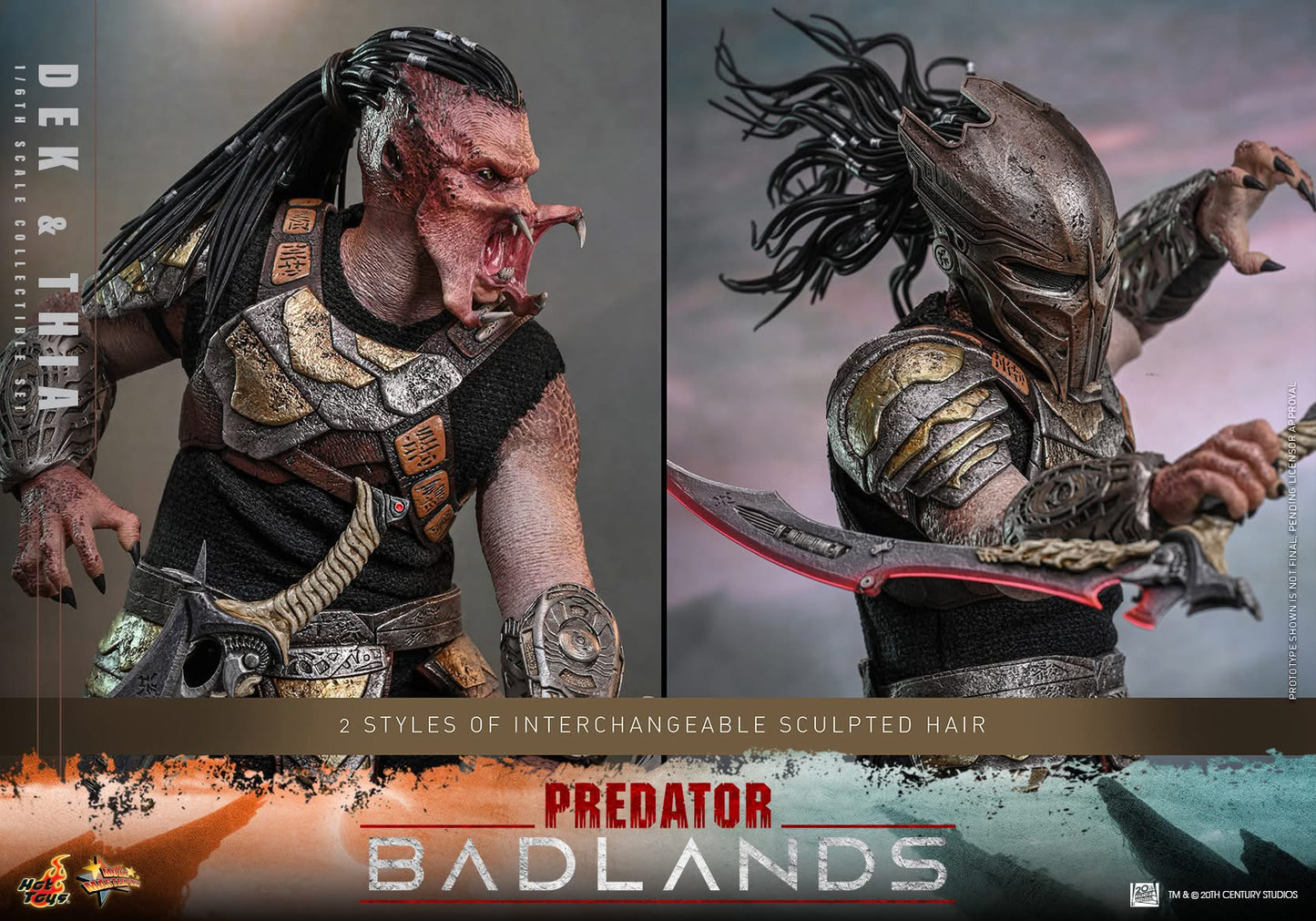 Preventa Figuras Dek & Thia - Predator: Badlands marca Hot Toys MMS850 escala 1/6