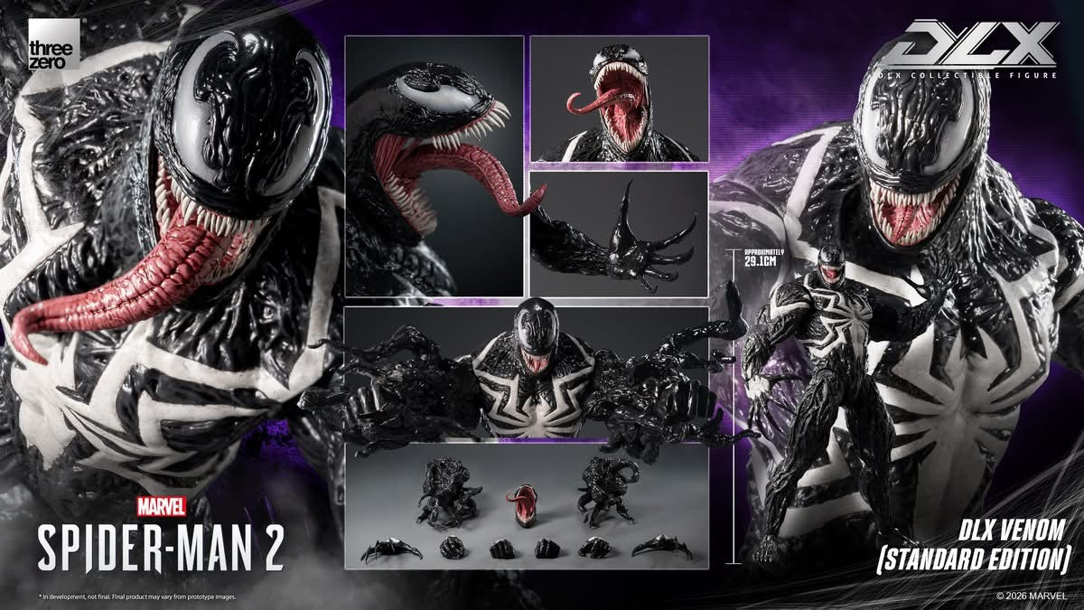 Preventa Figura DLX Venom (Standard Edition) - Marvel’s Spider-Man 2 marca Threezero 3Z0967 escala 1/12