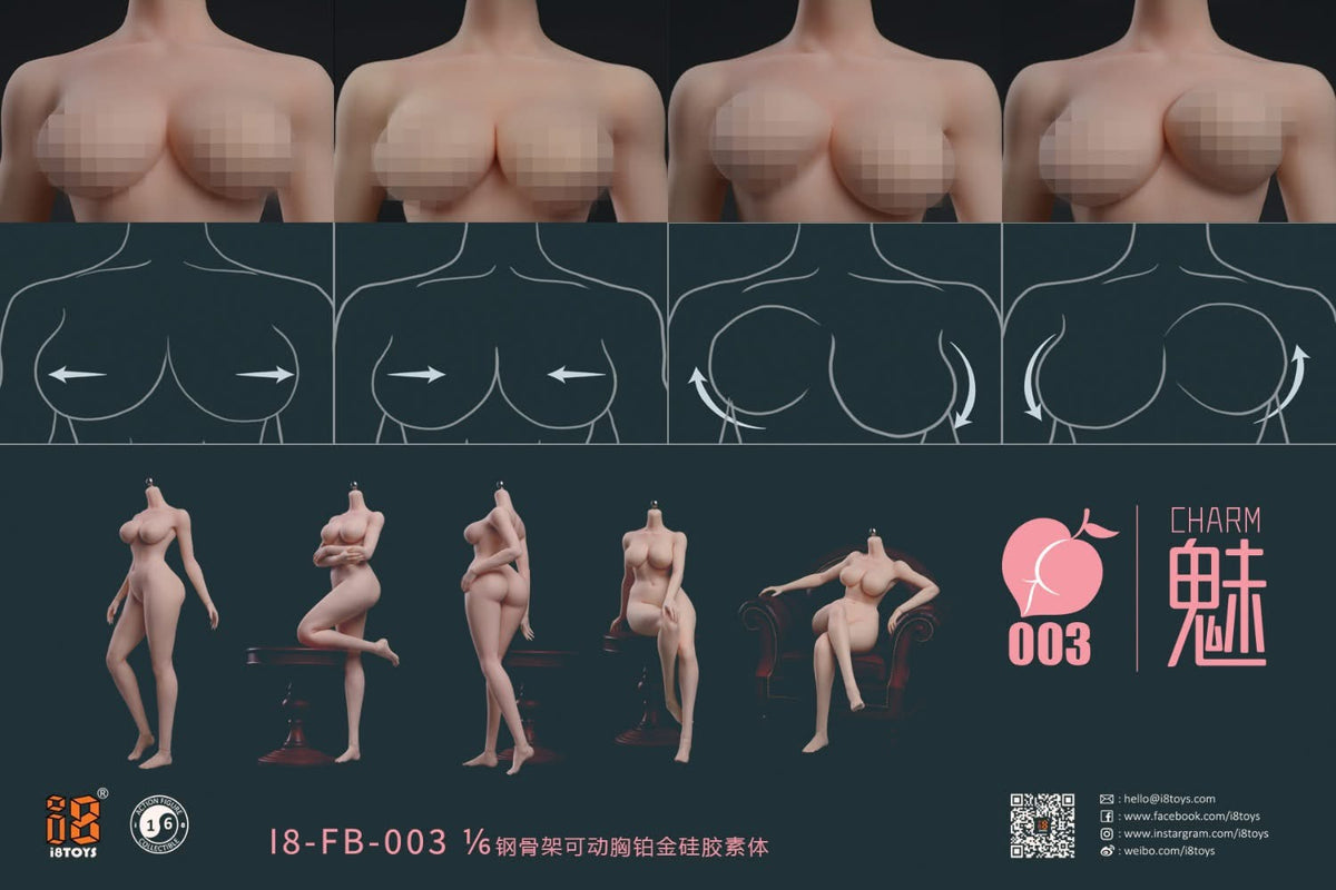 Preventa Cuerpo Femenino Silicona Platino (Busco Articulado) marca i8Toys I8-FB-003A escala 1/6